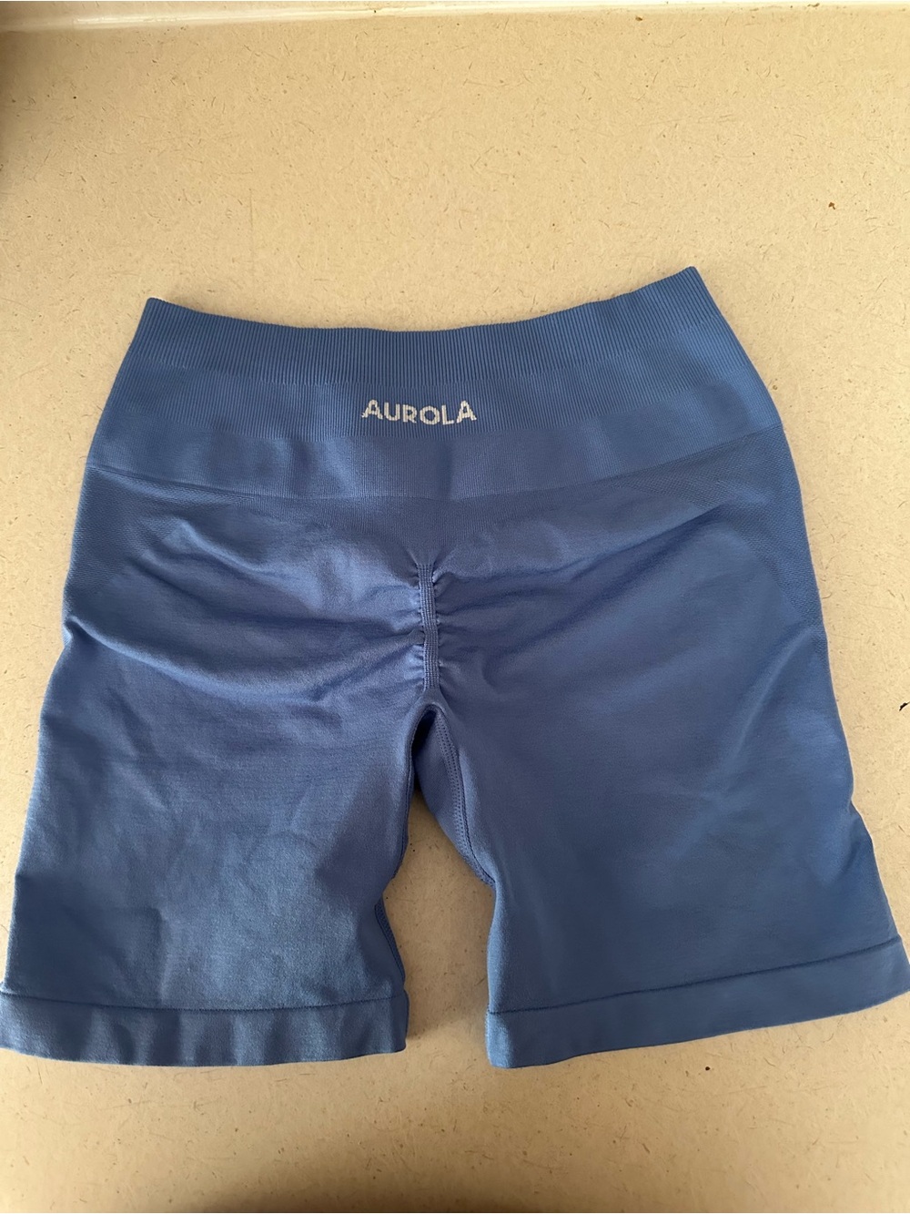 Aurola Women’s High-Waist Blue Bike Shorts